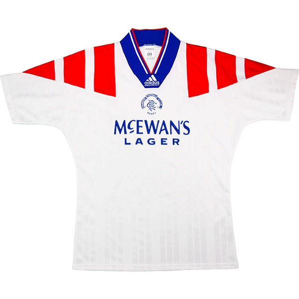 Tailandia Camiseta Rangers Segunda equipo Retro 1992 1993 Blanco